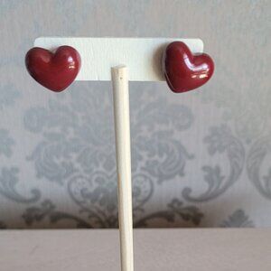 Red Heart Studs Earrings